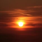 orange sun during sunset